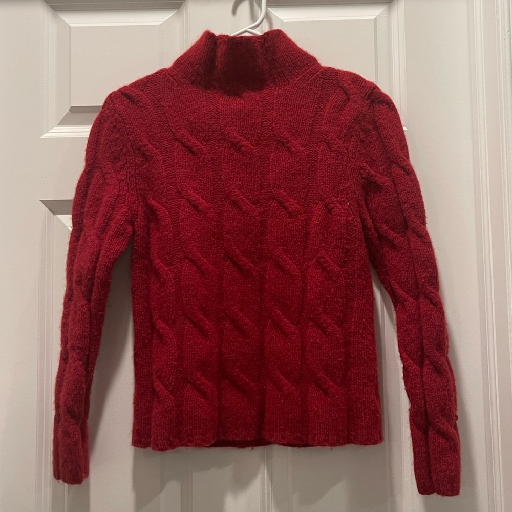 Vintage Eddie Bauer Lambswool and Angora Rabbit Sweater Red Size M